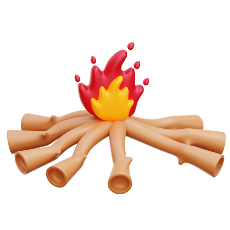Bonfire  3D Icon