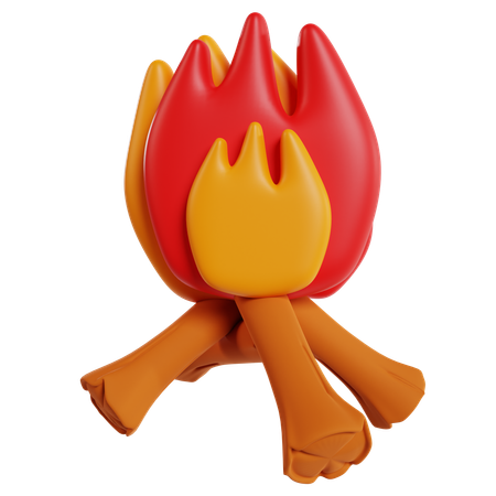 Bonfire  3D Icon