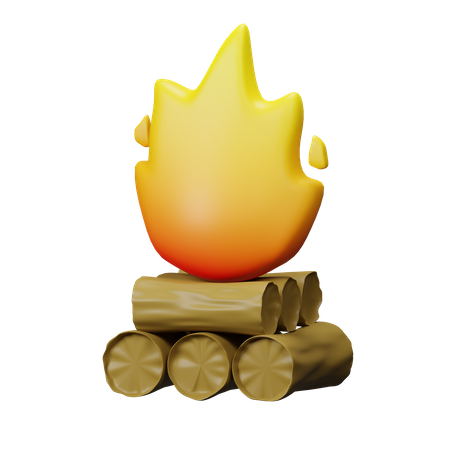 Bonfire  3D Illustration