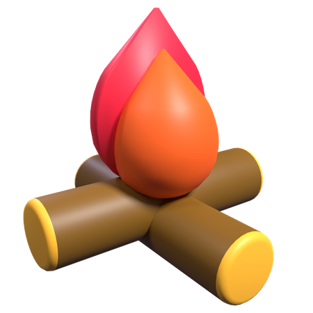 Bonfire  3D Illustration