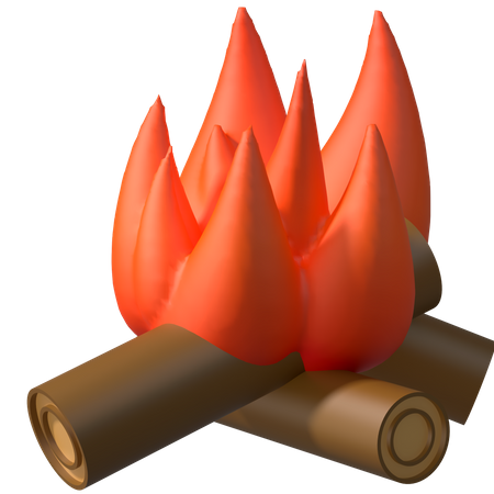 Bonfire  3D Illustration