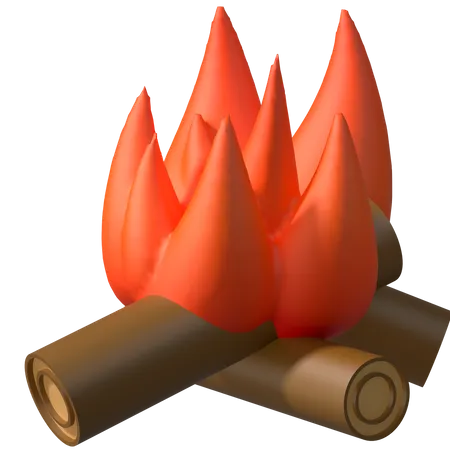 Bonfire  3D Illustration