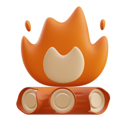 Bonfire  3D Illustration