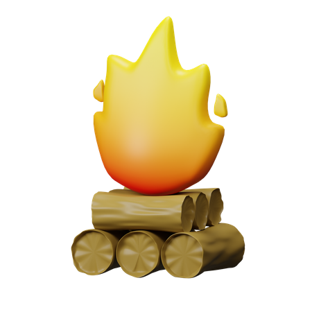 Bonfire 3D Illustration