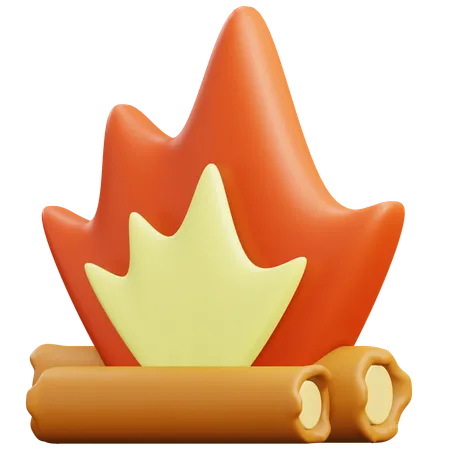 Bonfire 3 D Illustration With Transparent Background 3D Icon