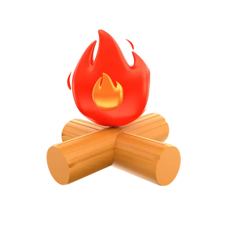 3 D Render Bonfire Illustration 3D Icon