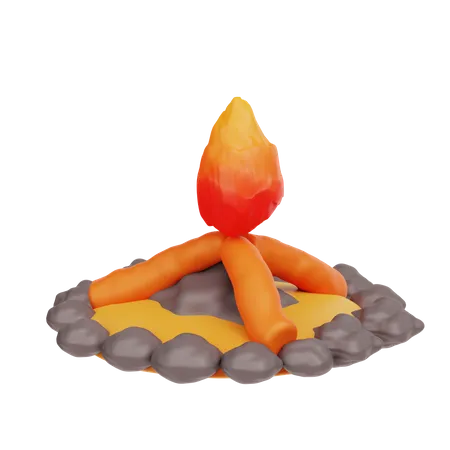 Bonfire Icon 3 D Illustration 3D Icon