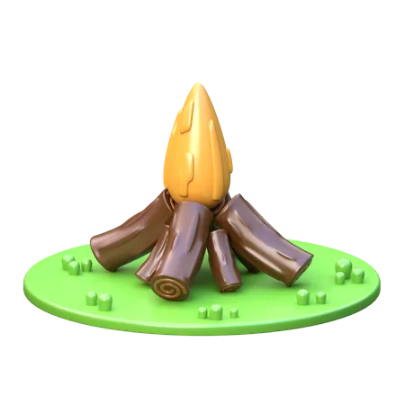 Bonfire 3 D Camping Icon 3D Icon