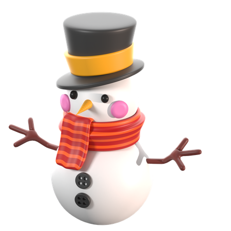 Bonhomme de neige  3D Icon