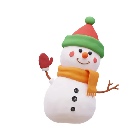 Bonhomme de neige  3D Illustration