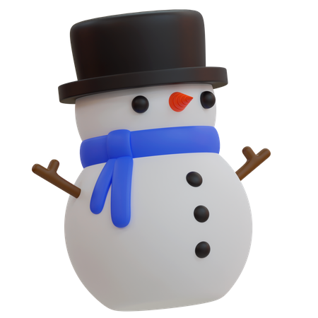 Bonhomme de neige  3D Illustration