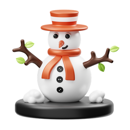 Bonhomme de neige  3D Illustration