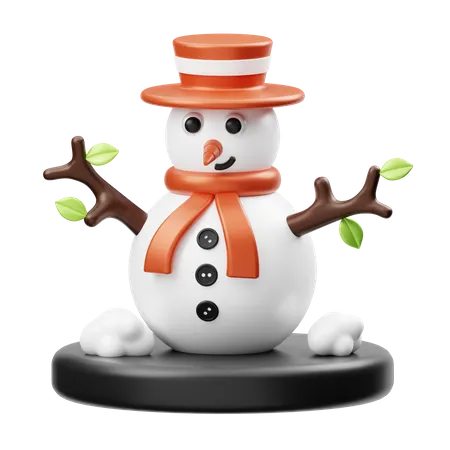 Bonhomme de neige  3D Illustration