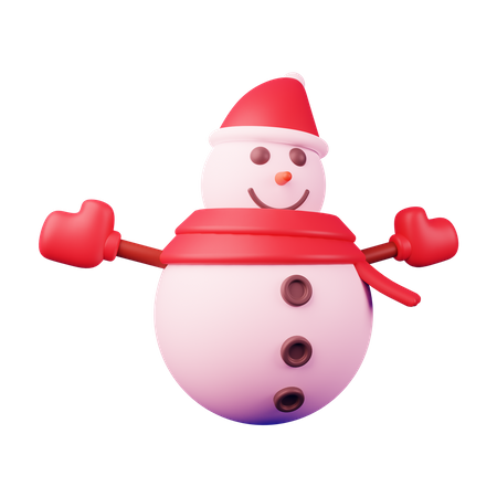 Bonhomme de neige  3D Illustration