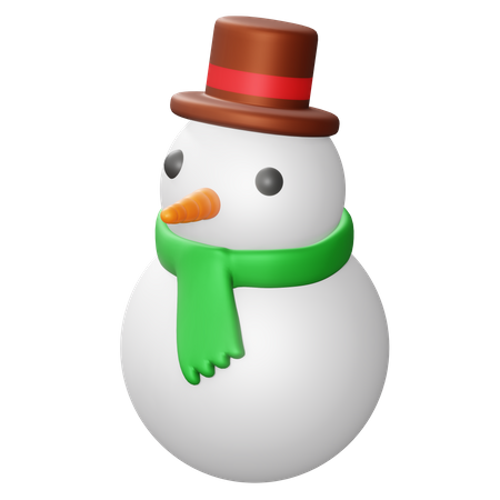 Bonhomme de neige  3D Illustration