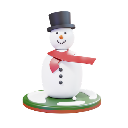 Bonhomme de neige  3D Illustration