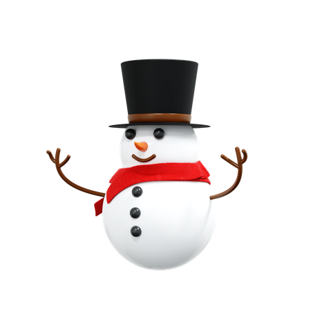 Bonhomme de neige  3D Illustration