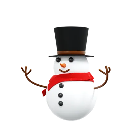 Bonhomme de neige  3D Illustration