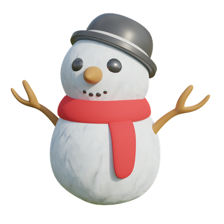 Bonhomme de neige  3D Illustration