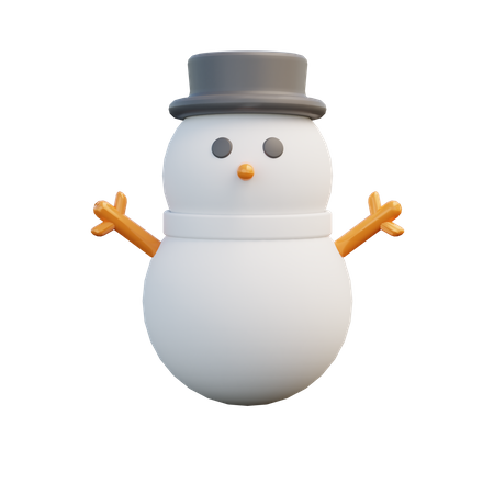 Bonhomme de neige  3D Illustration