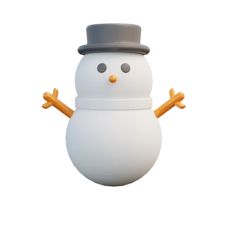 Bonhomme de neige  3D Illustration