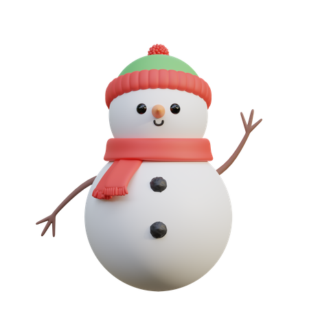 Bonhomme de neige  3D Illustration