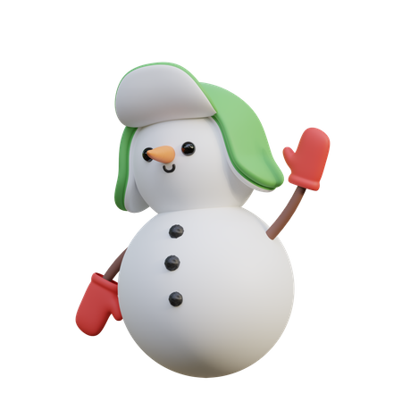 Bonhomme de neige  3D Illustration