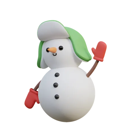 Bonhomme de neige  3D Illustration