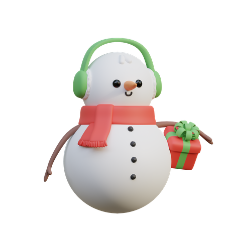 Bonhomme de neige  3D Illustration