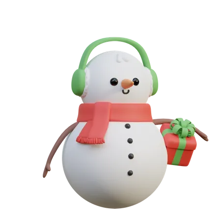 Bonhomme de neige  3D Illustration