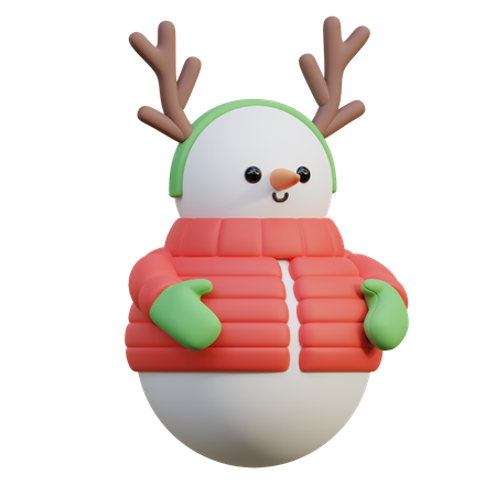 Bonhomme de neige  3D Illustration