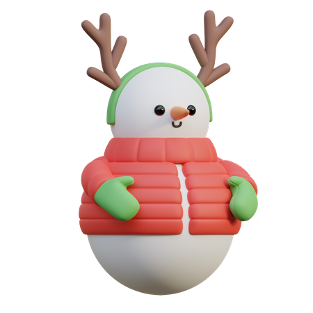 Bonhomme de neige  3D Illustration