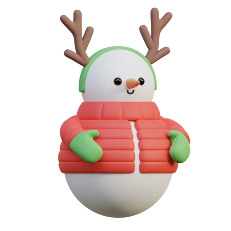 Bonhomme de neige  3D Illustration