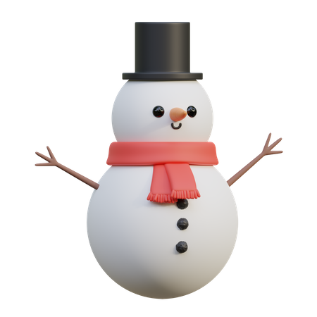 Bonhomme de neige  3D Illustration