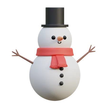 Bonhomme de neige  3D Illustration