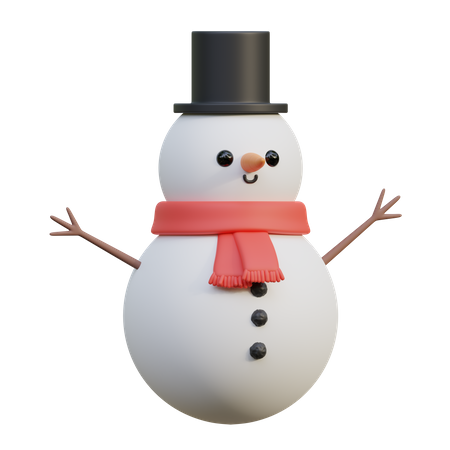 Bonhomme de neige  3D Illustration