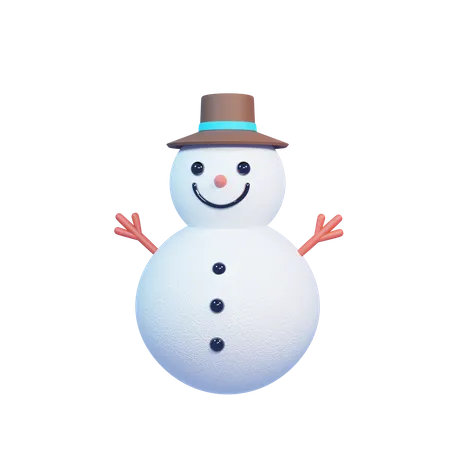 Bonhomme de neige  3D Illustration