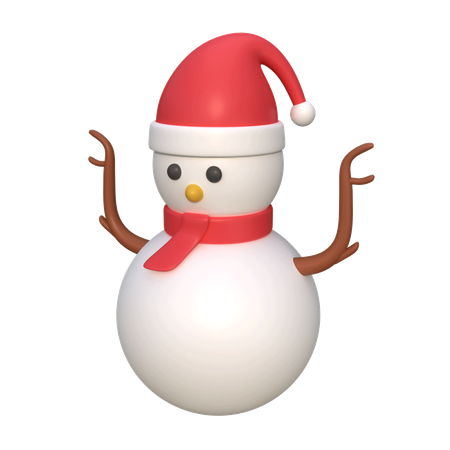 Bonhomme de neige  3D Illustration