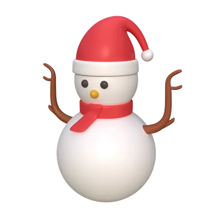 Bonhomme de neige  3D Illustration