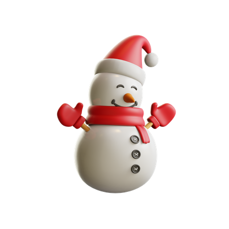 Bonhomme de neige  3D Illustration