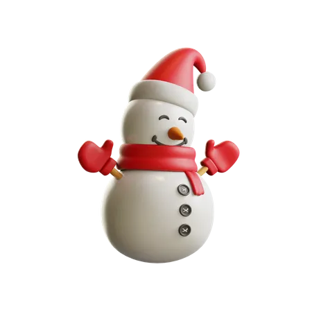 Bonhomme de neige  3D Illustration