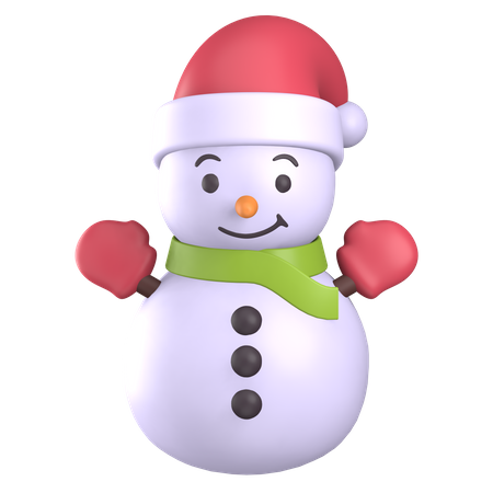 Bonhomme de neige  3D Illustration