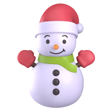 Bonhomme de neige  3D Illustration