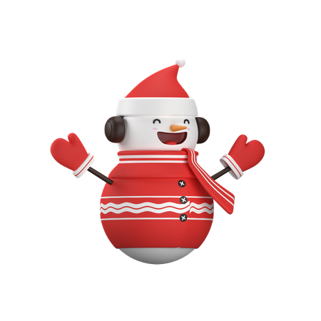 Bonhomme de neige  3D Illustration