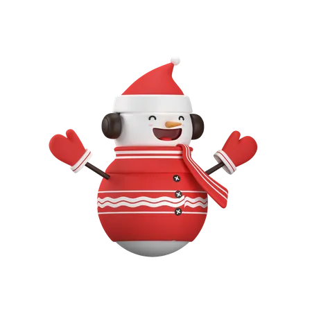 Bonhomme de neige  3D Illustration