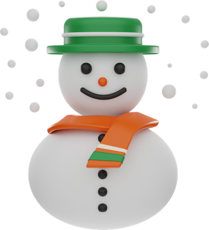 Bonhomme de neige  3D Illustration