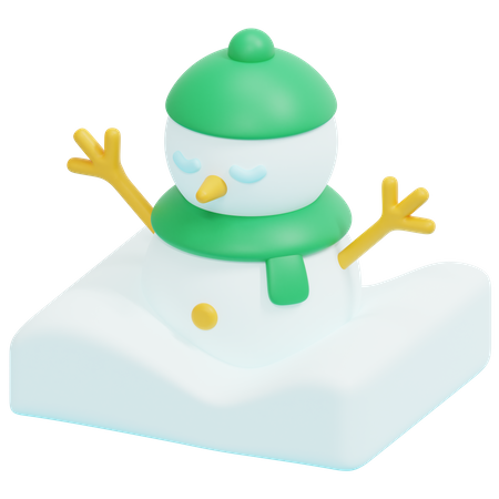 Bonhomme de neige  3D Icon