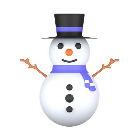 Bonhomme de neige  3D Icon