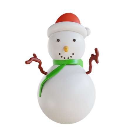 Bonhomme de neige  3D Illustration