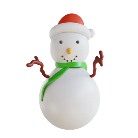 Bonhomme de neige  3D Illustration